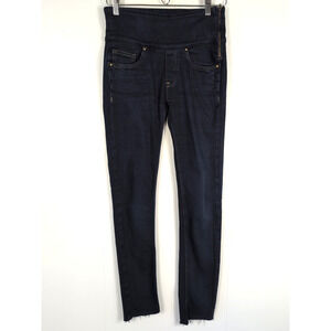 Spanx Women's Ankle Straight Leg High Rise Pull On Jeans Black Size 27